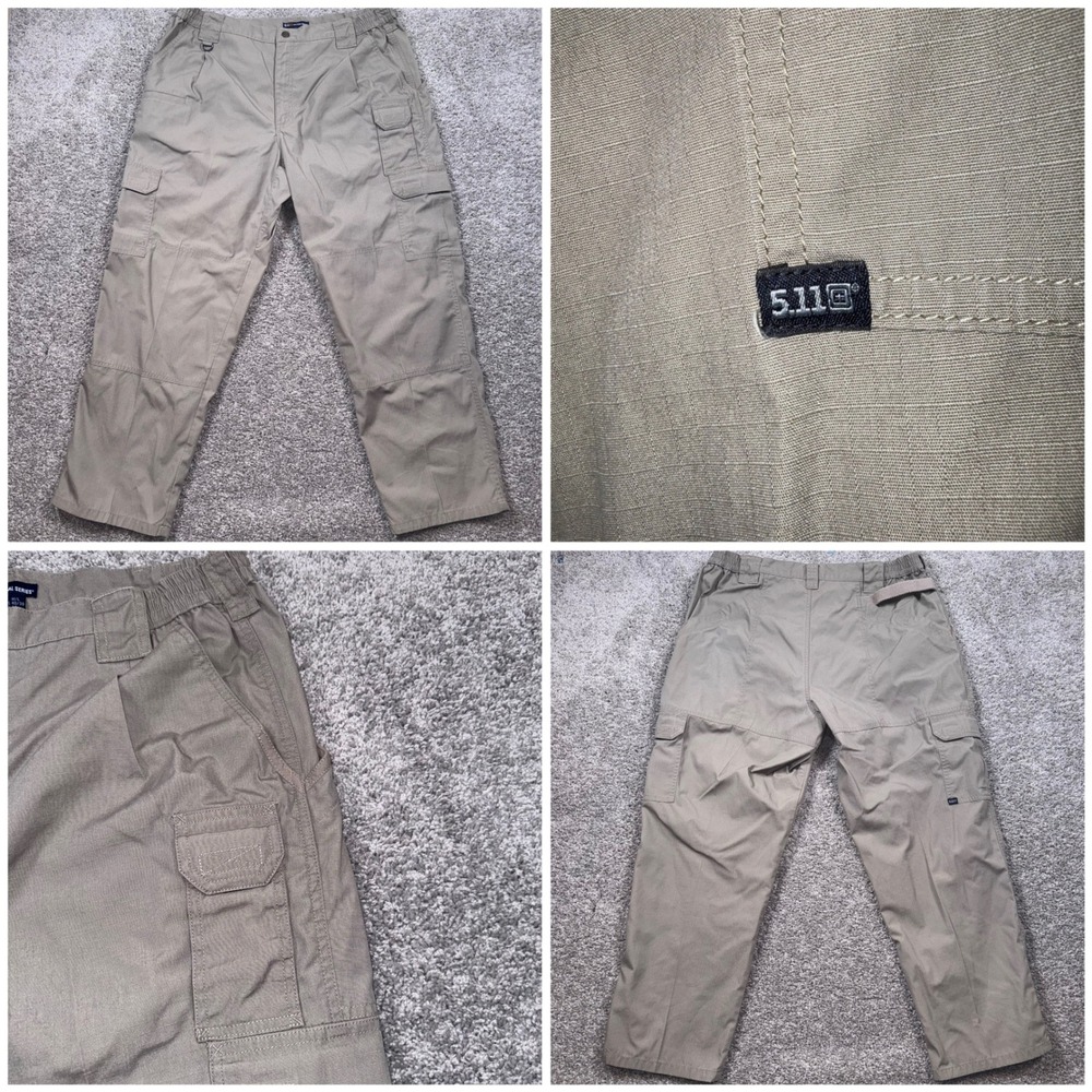 5.11 Tactical Series Cargo Pants Mens Ripstop Khaki 40x30 Excellent